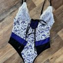 Lace Cami Bodysuit Purple Size M Photo 0