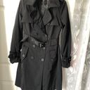 New York & company trench coat jacket double breasted with belt, size small Black Photo 7