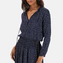 Rails  Jasmine Navy Nova Star Smocked Waist Ruffle Dress S Photo 7