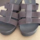 Ralph Lauren Lauren  Sandals Wedge Shoes 9 M Brown  Slip On Peep Toes Platform Photo 4