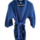 Oscar de la Renta  Royal Blue Plush Terry Cloth Bathrobe w/ Tie Photo 0