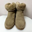 Jimmy Choo  Womens Tan Suede Shearling Lined Ankle Boots Size 37 US 6.5-7 Photo 1