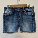 Rock Revival Size 28  Blue Jena Easy Skinny Rhinestone Embellished Jean Shorts Photo 0