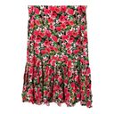 Vintage Womens Barbie Pink Mini Dress Floral Drop Waist Pleated Skirt VTG Small Photo 6