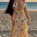 ZARA dress midi halter beaded abstract wedding summer vacation boho Photo 3