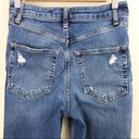 We The Free  People High Waist Slim Ripped Stretch Ankle Cropped blue jeans 27 Photo 8