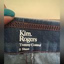 kim rogers  Tummy Control Pull On Straight Leg Womens size 8 Short Med Wash Jeans Photo 2