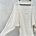 We The Free  Dolman Sleeve 100% Cotton Pullover Sweater Cream Women's Size Large Photo 1