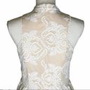 FATE. Lace Fit & Flare Halter Mini Dress White Cream S Photo 5