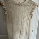 Crochet Knit Sweater Top Tan Photo 0