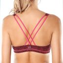 CRZ Yoga Pink & Black Leopard Print Low Support Strappy Back Sports Bra Medium Photo 2