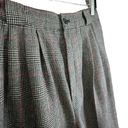 American Vintage David N. Vintage 100% Wool Plaid Pleated High Rise Tweed Shorts Retro Culotte 12 Photo 2