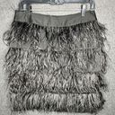 J. McLaughlin  Melina Skirt in Black Feather Fringe Short Size 4 Women’s Photo 0