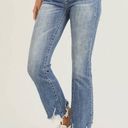 Risen frayed hem ankle flare high rise blue jeans size 31 NWT Photo 0