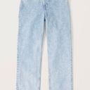 Abercrombie & Fitch 90s High Rise Jeans With Cross Cross Waist Band Medium Wash Photo 1