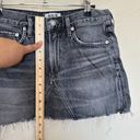 AGOLDE  Jeanette Mini Skirt Gray Raw Hem size 26 Photo 4