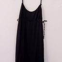 Free People  Smooth Sailin’ Black Mini Slip Dress Satin Bows Photo 2