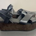 American Eagle  Crossover Platform Wedge Sandal NWOT Black Size 9 Photo 11