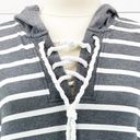 CAbi  Womens M Winward Striped Rope Tie Hoodie Sweatshirt Striped Gray Nautical Photo 5