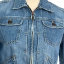 Gap  JRS Small Cropped Jean Jacket Zip-Up Pockets Medium Wash Blue Womens Photo 1