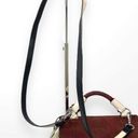 ZARA  Red Black White Leather Colorblock Crossbody Handbag Photo 8