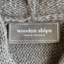 Wooden Ships Gray‎ Black Knit Hooded Sweater Women’s Small/Medium Beach Travel Photo 2