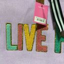 Simply Southern NWT  “Live Happy” Corduroy Sparkle Tote Bag Photo 3