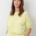 Rails Lia Puff Sleeve Cropped Sweatshirt Top Limon Size Small Photo 2