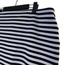 J. McLaughlin Women's Skirt Size 14 Striped Back Zip Front Slit Stretch Nautical Photo 1