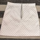 Topshop White Polka Dot Textured Skirt Size 6 Photo 2