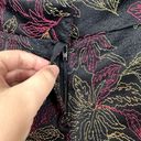 Cache  Vintage Black Embroidered Floral Flare Pants Photo 6