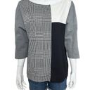 Lane Bryant  Black and White Houndstooth Knit Ponte Sweater Size 14/16 Photo 7