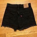 Levi's Levi’s Ribcage Denim Short – Washed Black, Size 26 Photo 1