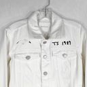 BLANK NYC Taylor Swift 1989 Embroidered Jean Jacket White Denim Size Small  1348 Photo 4