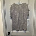 Xersion  Grey Print V Neck Short Slit Tie Sleeve size 0X Photo 7