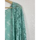 LuLaRoe  Womens Boho Kimono Size Medium Green Floral Lace Sheer Western Frilly Photo 1