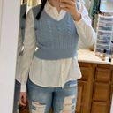 Jessica Simpson Light Blue Knit Sweater Vest Photo 5