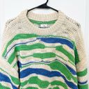 Aerie  Intarsia Crew Wool Blend Over Sized Sweater Ballon Sleeves Photo 3