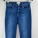 frame denim Frame Le High Straight Fortuna Step Hem Denim Blue Jeans Size 28 Photo 3