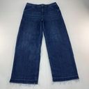 J.Jill TALL  Dark Wash Stretch Denim Wide Leg Cropped Jeans 8T Photo 0