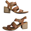 Kork-Ease Korks  Cornelia Cognac Brown Leather Block Heel Gladiator Sandals 11 Photo 0