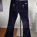 Bubblegum Vintage Y2K  black velour flared pocket jeans low rise sz 24 Photo 5