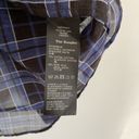 The Kooples The‎  Shirt Womens Medium Sheer Plaid Black Blue Silk Blend Button Up Photo 9