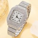 2Pcs Set pavedDiamond Women Watches Gold Watch Ladies Wrist Watches Luxury Brand Photo 5