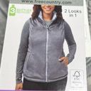 Free Country  Cloud Lite Reversible Vest Women’s Small Zip Up silver Gray New! Photo 9