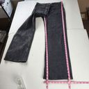 Mango  MNG Washed Black Wide Leg Jeans Patch Pockets High Rise Denim Pants Size 8 Photo 8