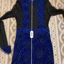 Glitz Vintage 80s 90s  Dress Long Sleeve Sheer Velvet Size Small. Photo 12