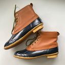 Sporto Vintage 80 90s  outdoor blue tan duck water boots, size 9 Photo 0