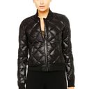 Alo Yoga Alo Idol Bomber Goose Down Jacket Black Quilted Warm Shiny Edgy Moto Puffer Coat Photo 1