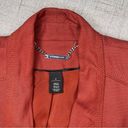 White House | Black Market  Rust Orange Linen Cropped Blazer Jacket 0 XS Photo 9